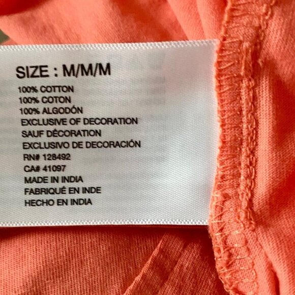 Greg Norman Short Sleeve Cotton Solid Orange Tee Shirt Men's Medium NEW - Picture 10 of 10